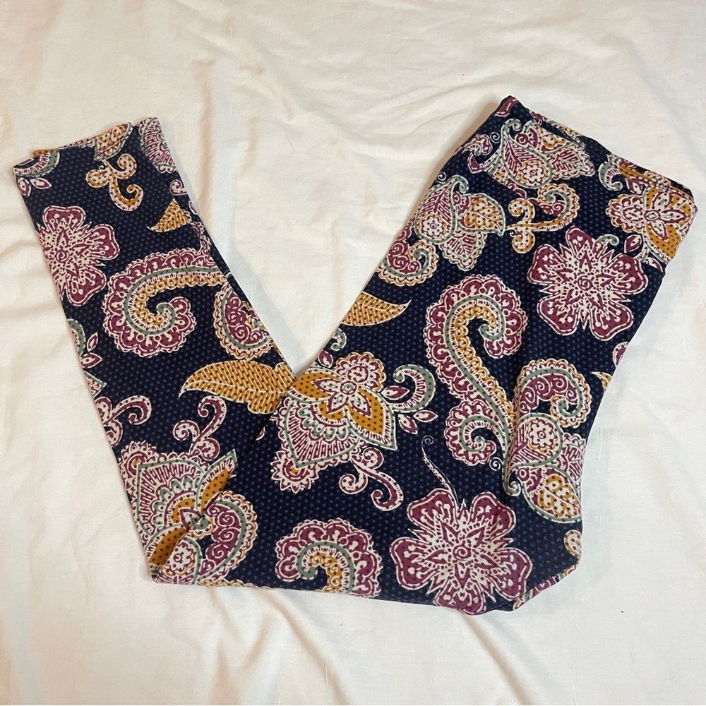 3/$15 LULA‎ ROE Dark Purple Multicolor Paisley Print, TC